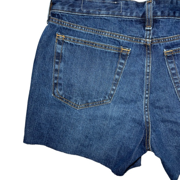 ⚡️SOLD⚡️Rag & Bone Fray Raw Cut Dark Blue Denim Cotton Shorts Size 28 NEW - Picture 12 of 16